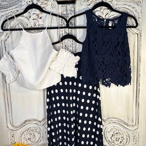 Curated  Three Piece Feminine Shirt and Tops Bundle
